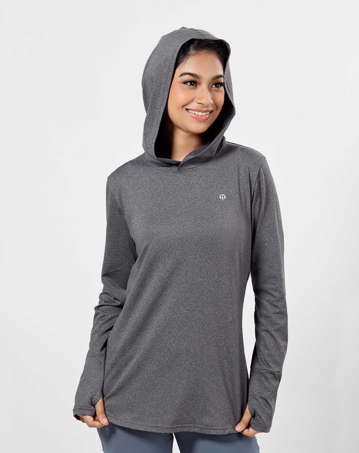 AGILE FITTED HOODIE (SHORT VERSION) IN ULTIMATE GRAY