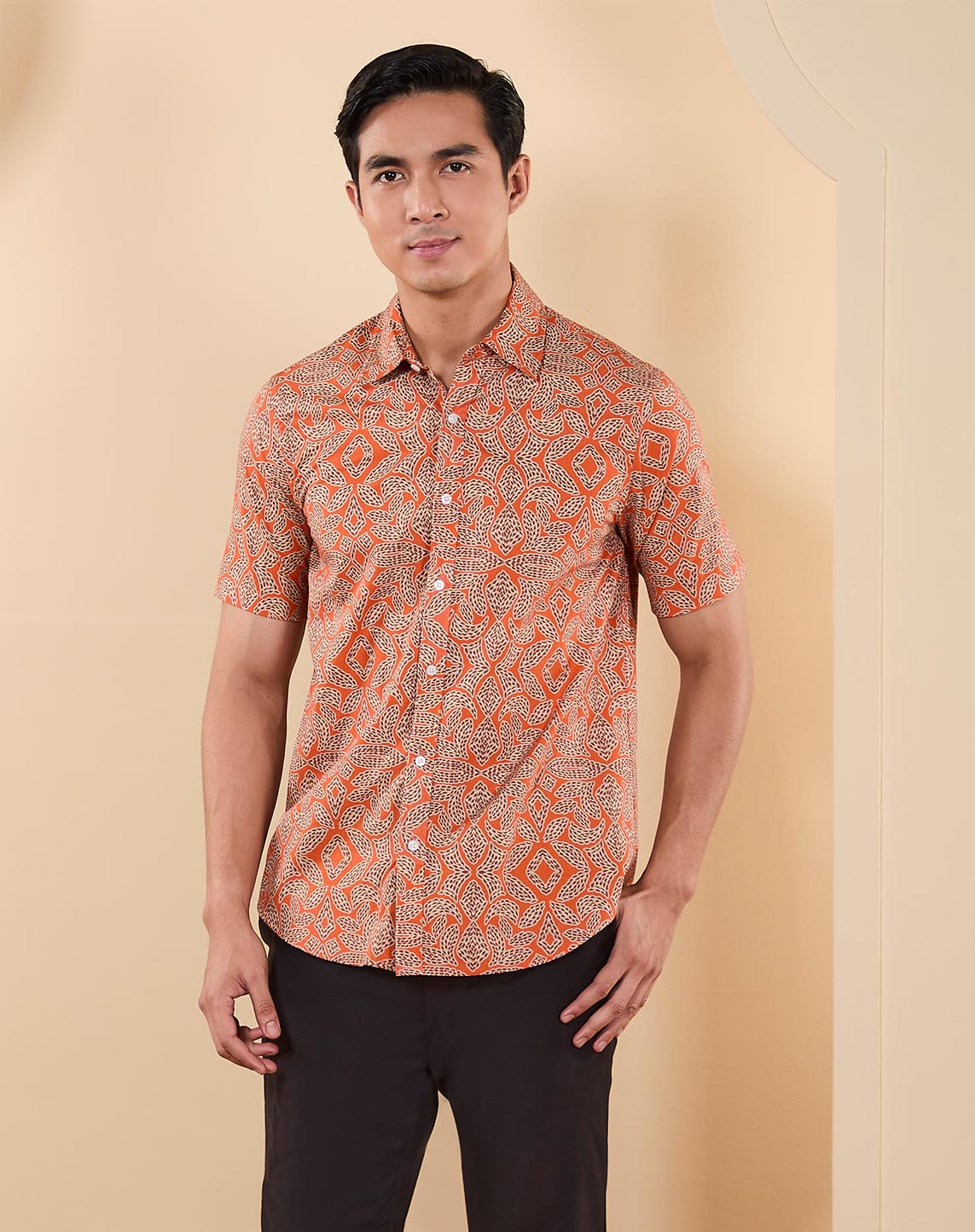 ZAYN SHIRT IN BURNT ORANGE