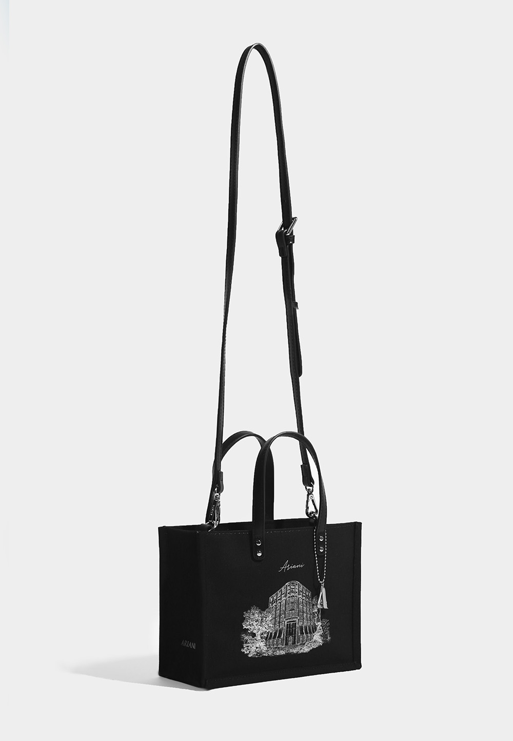 FACADE TOTE BAG MINI IN BLACK