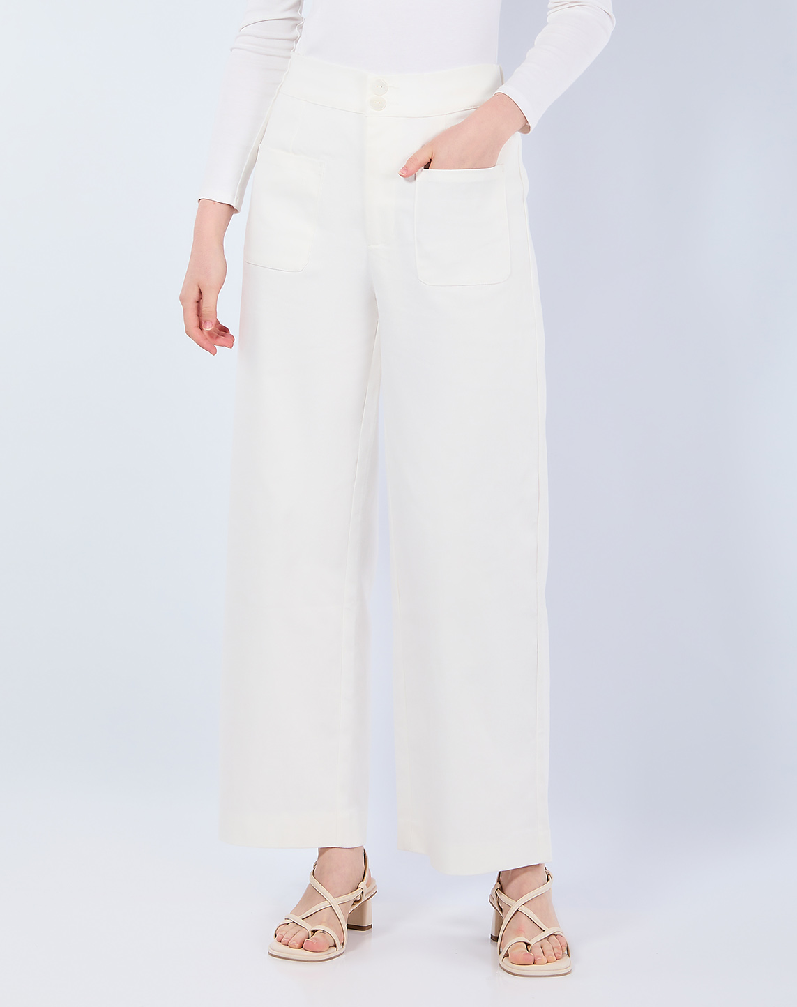DELFINA PANTS IN WHITE