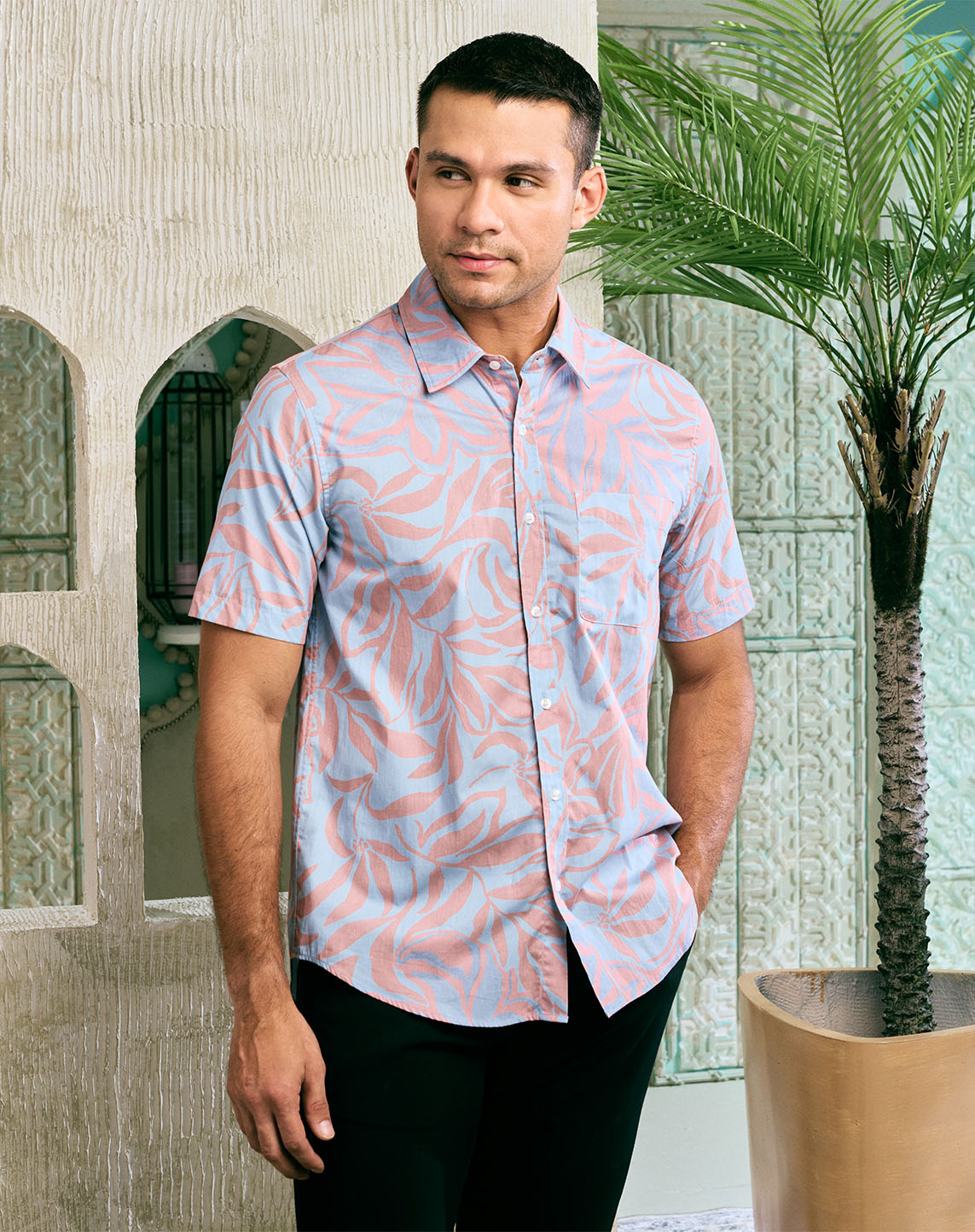 ZAYD SHIRT IN DUSTY PINK
