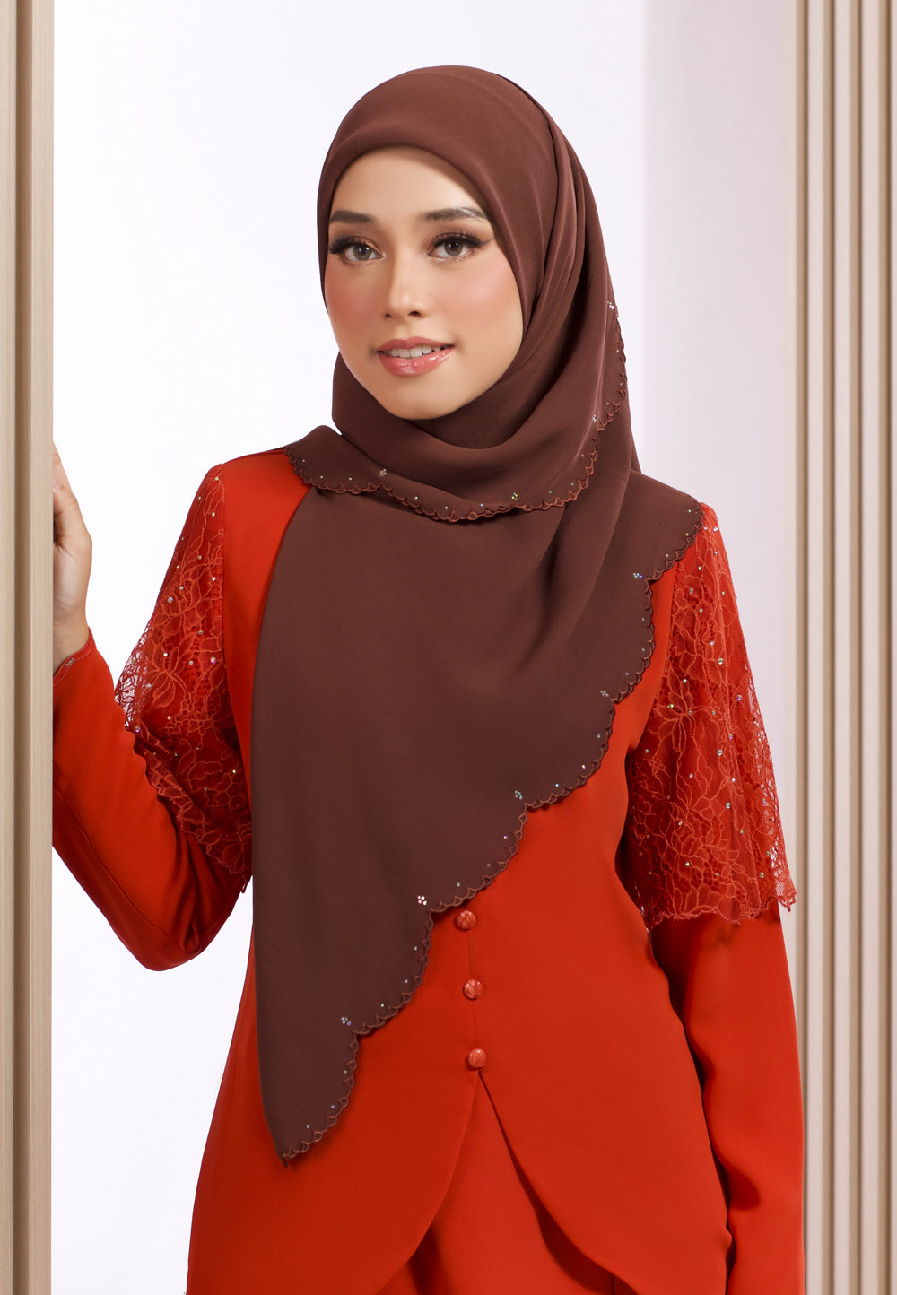 SQUARE POPSICLE EMBROIDERY IN ROSEWOOD