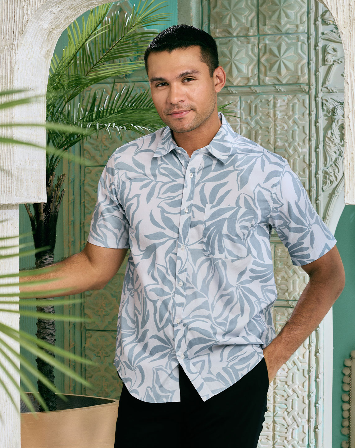 ZAYD SHIRT IN DUSTY BLUE