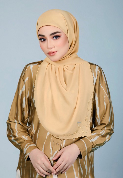 SQ DCREPE JELITA PLAIN EMBROIDERY