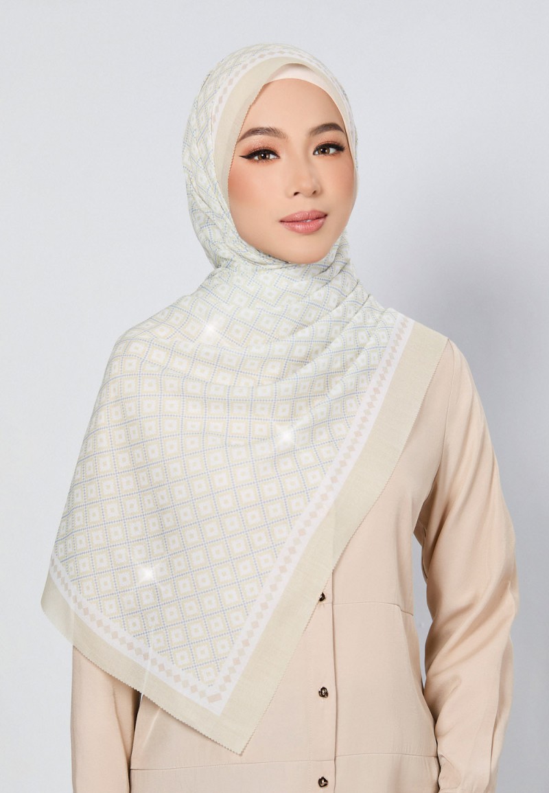 SHAWL CAMIA VOILE LASERCUT DIAMOND