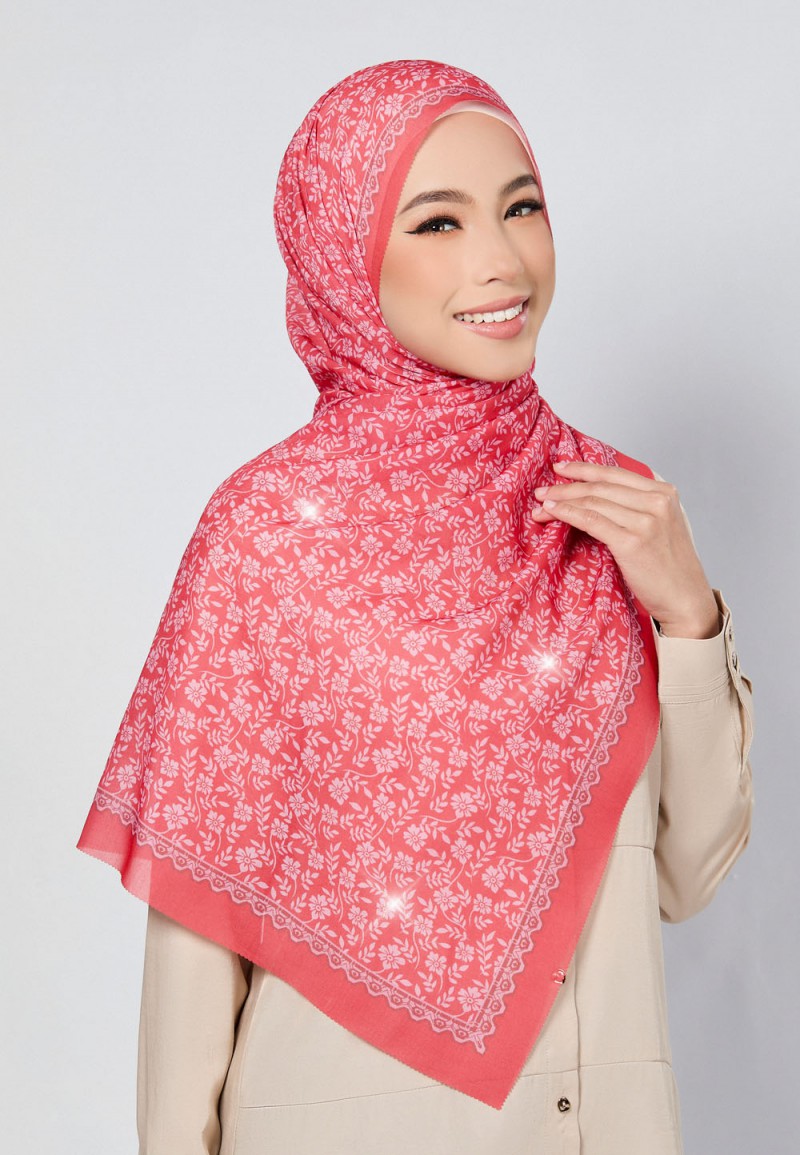 SHAWL DALIA VOILE LASERCUT DIAMOND