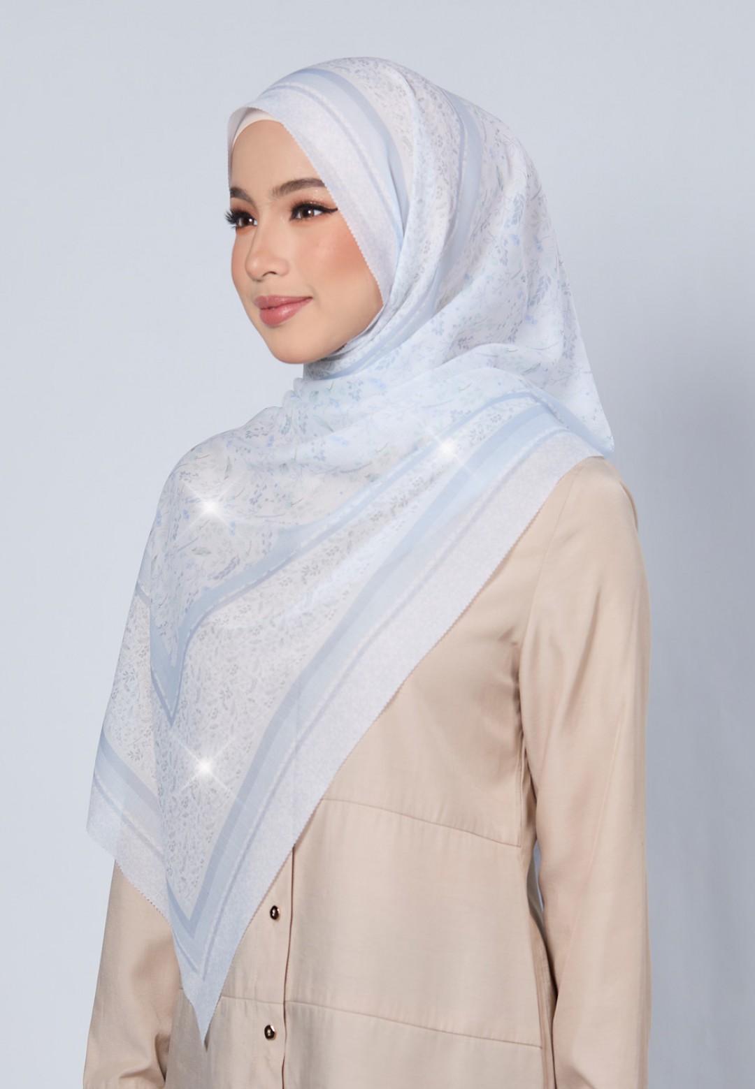 SHAWL LUNARIA VOILE LASERCUT DIAMOND