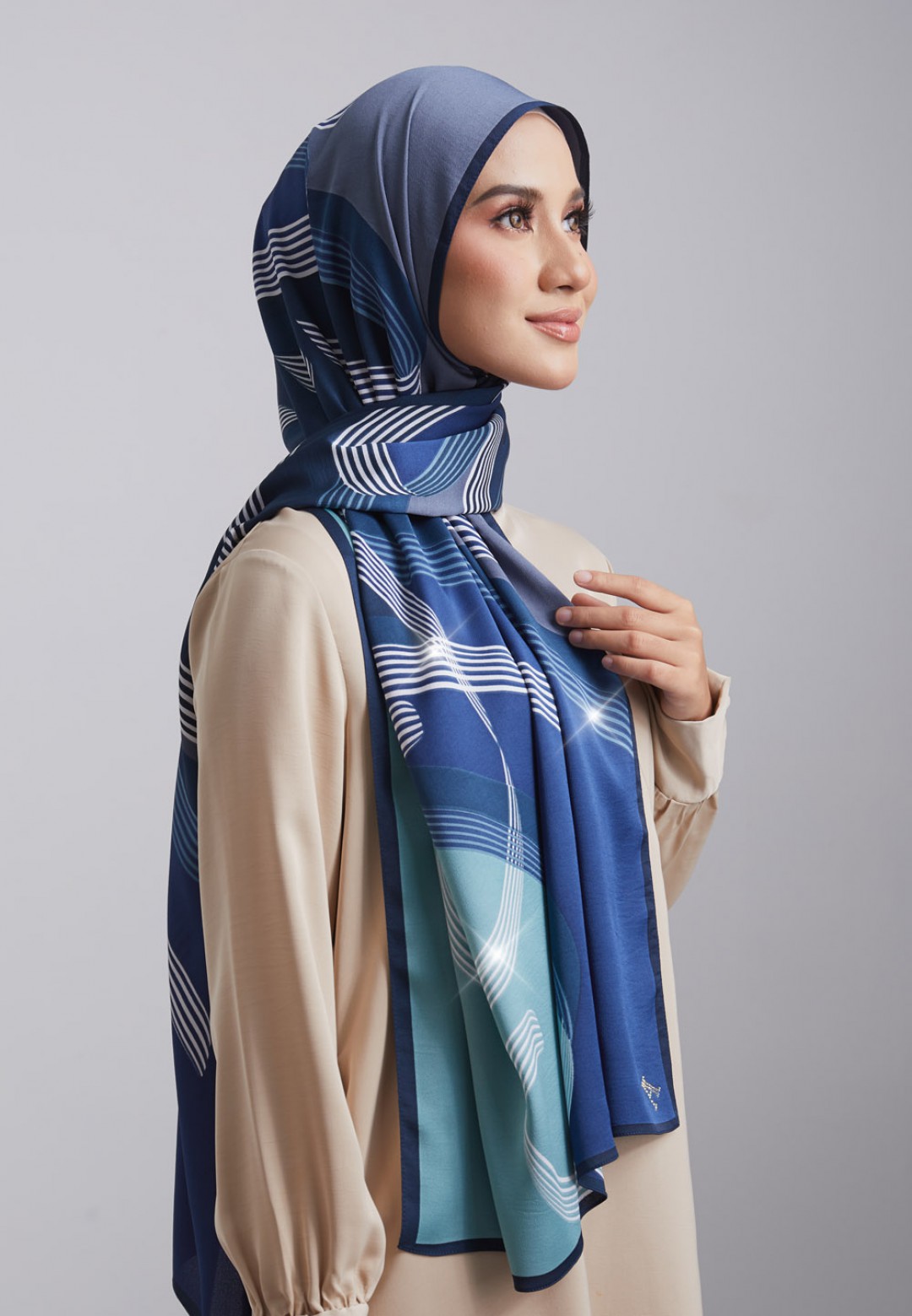 SHAWL 289 LA LIGNE PRINTED (DIAMOND)