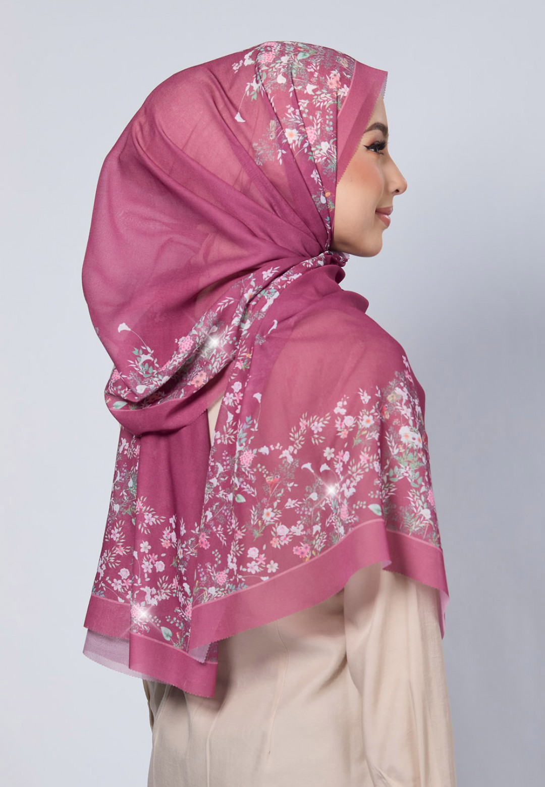 SHAWL ROYCE VOILE LASERCUT DIAMOND