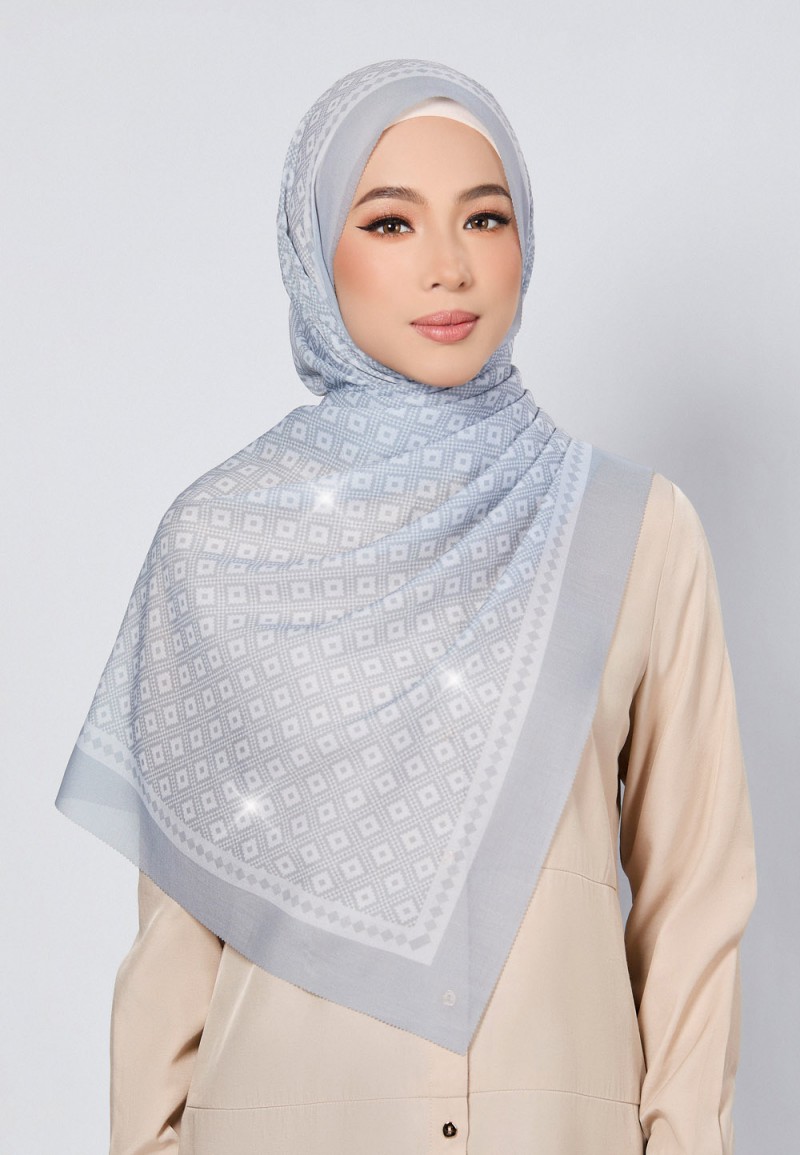 SHAWL CAMIA VOILE LASERCUT DIAMOND