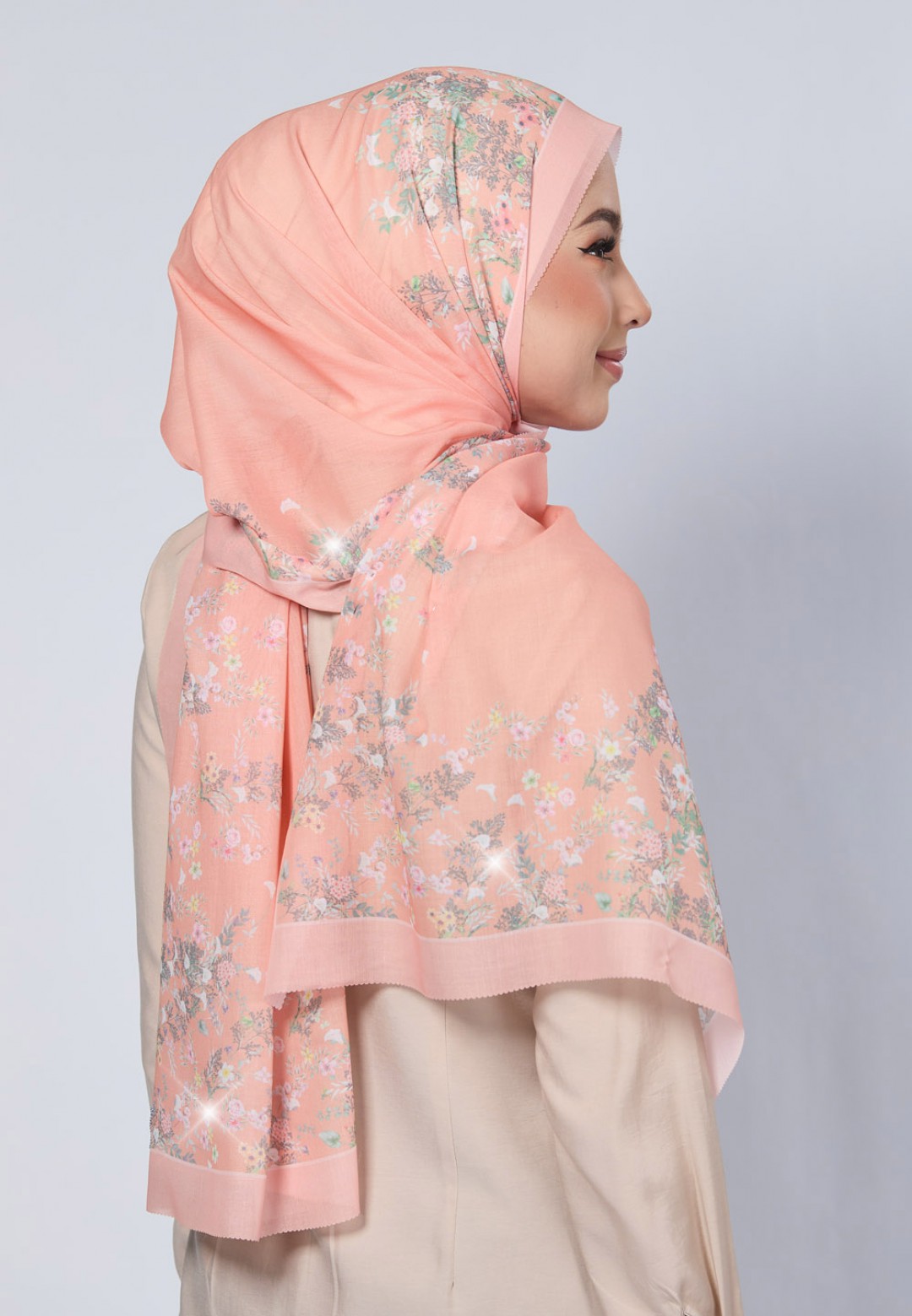 SHAWL ROYCE VOILE LASERCUT DIAMOND