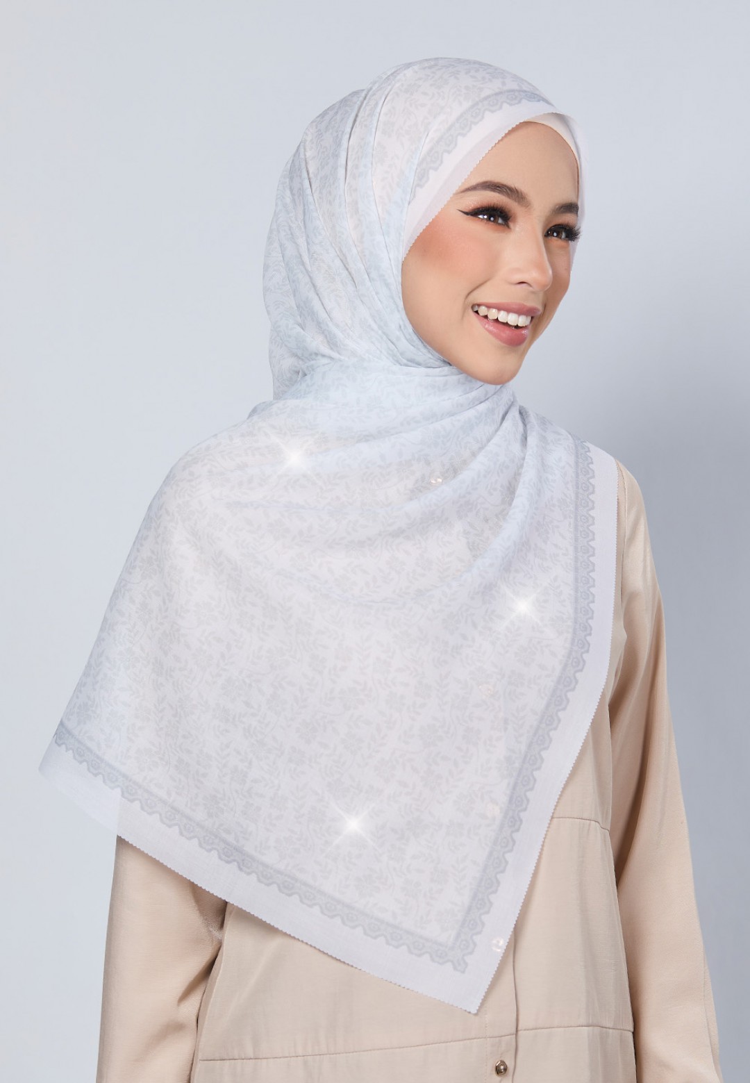 SHAWL DALIA VOILE LASERCUT DIAMOND