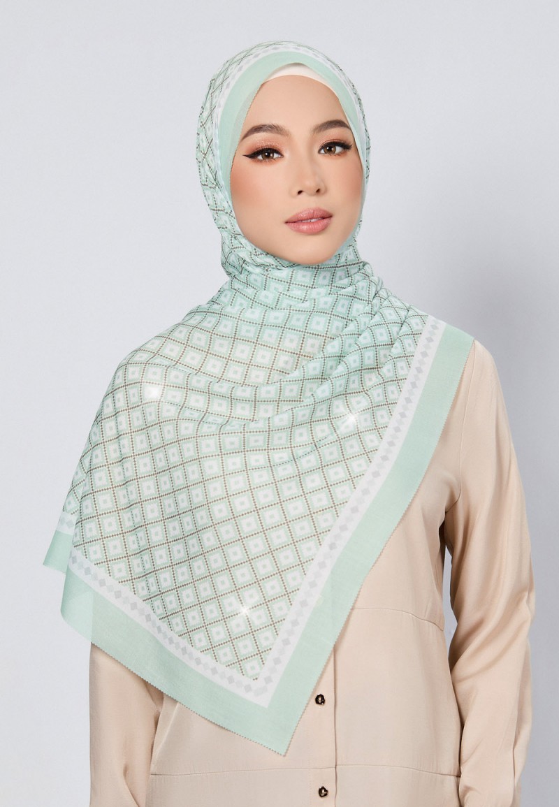 SHAWL CAMIA VOILE LASERCUT DIAMOND