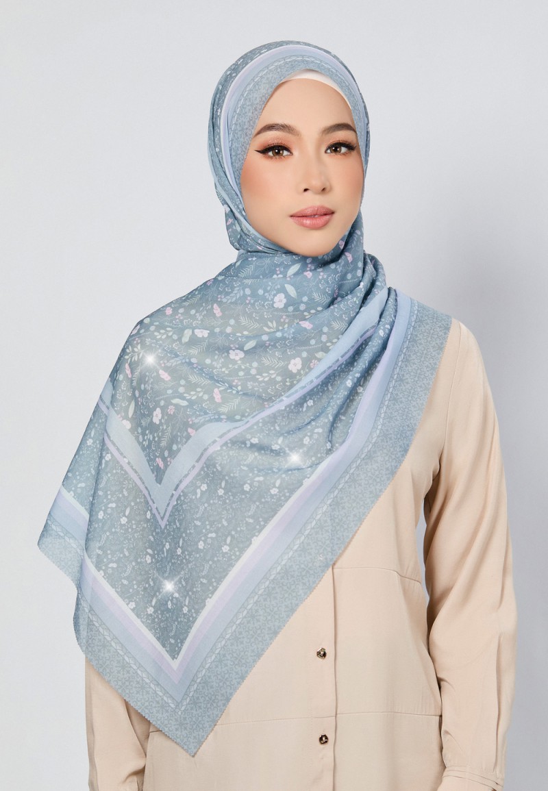 SHAWL LUNARIA VOILE LASERCUT DIAMOND