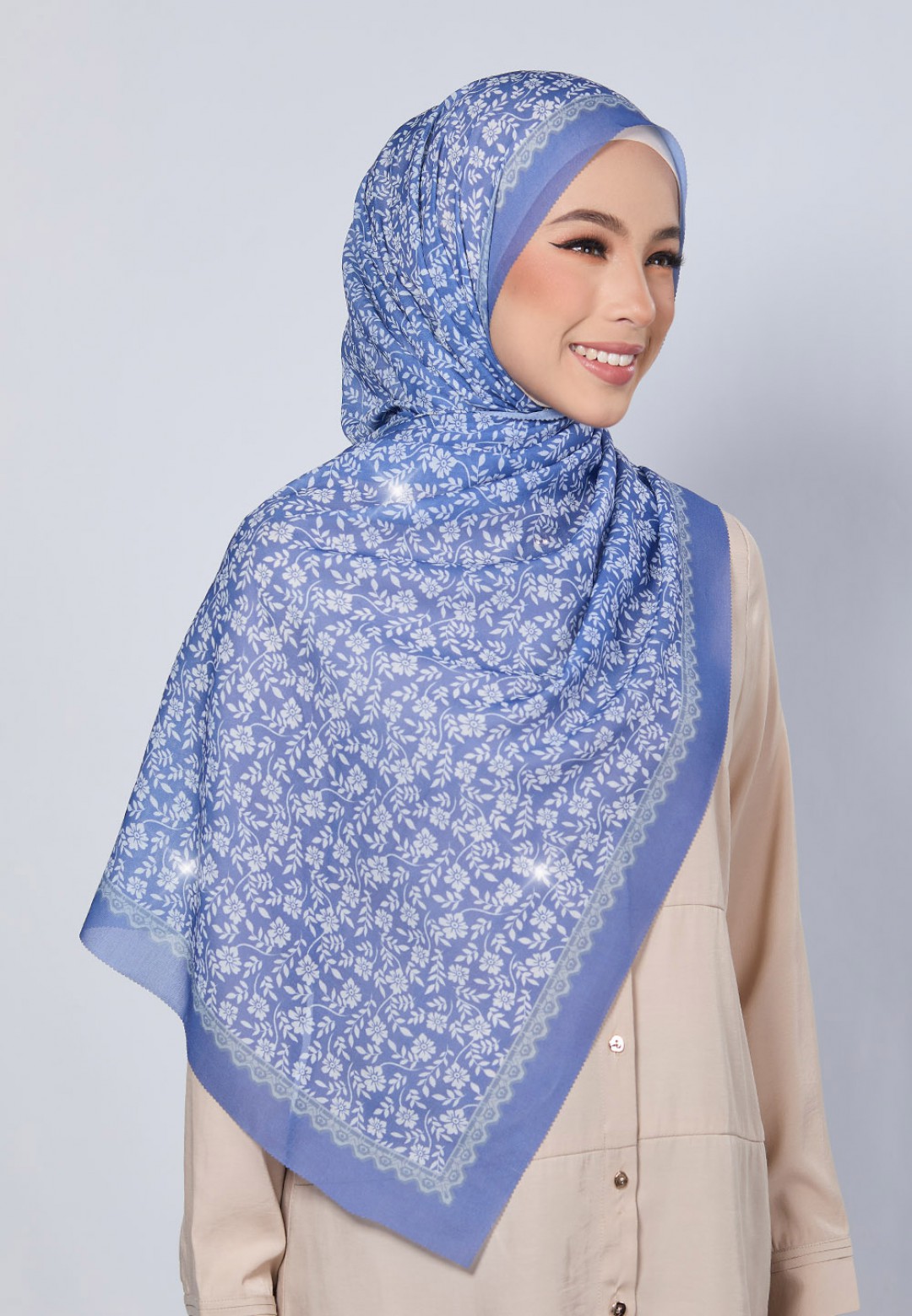 SHAWL DALIA VOILE LASERCUT DIAMOND