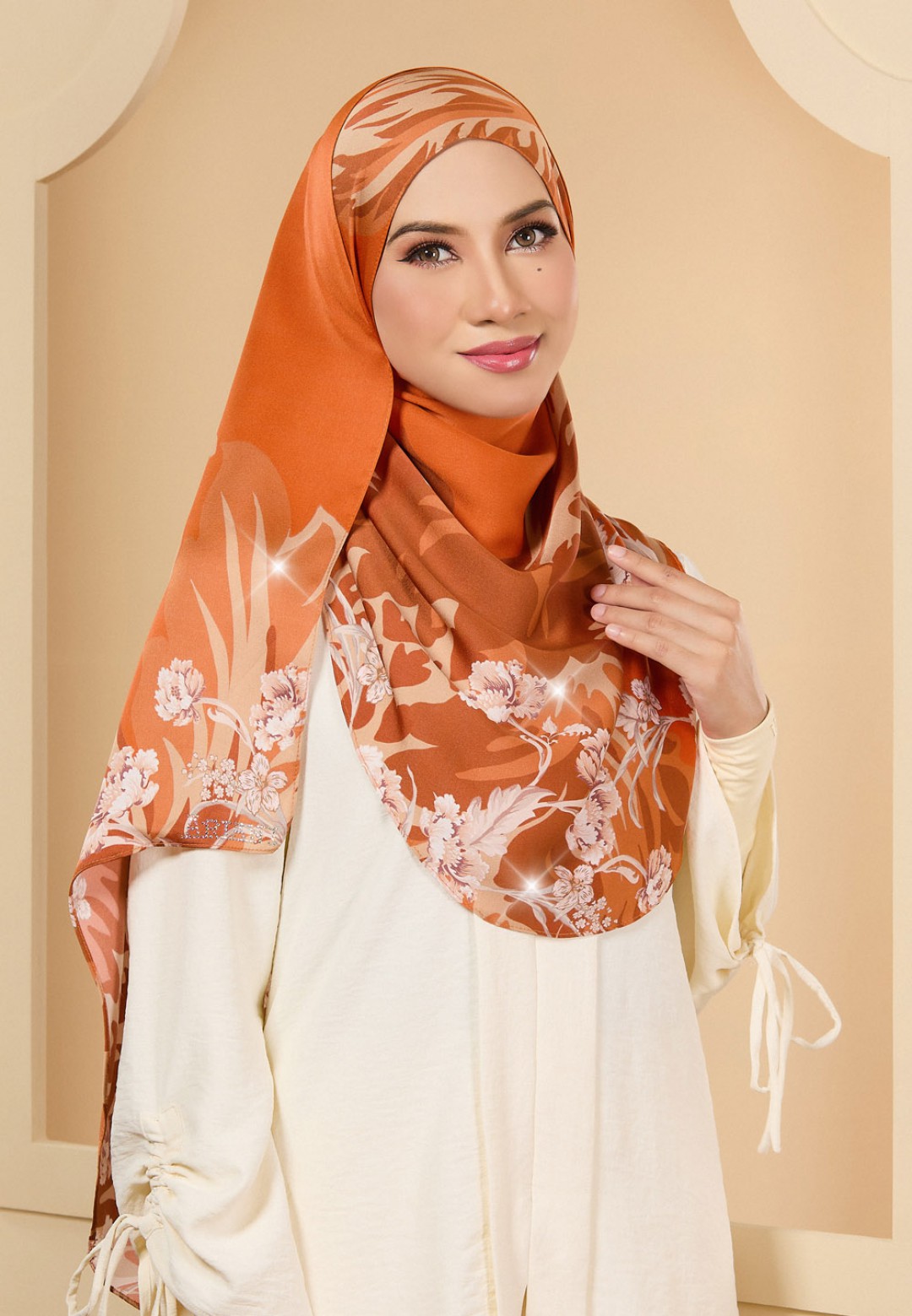 INSTANT SHAWL INACIO PRINTED DIAMOND