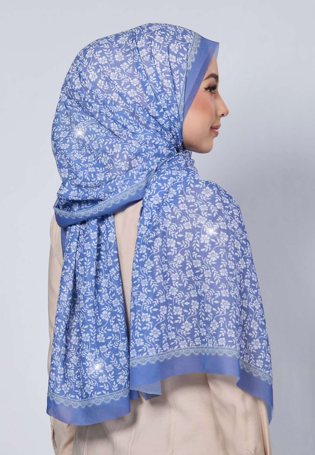 SHAWL DALIA VOILE LASERCUT DIAMOND