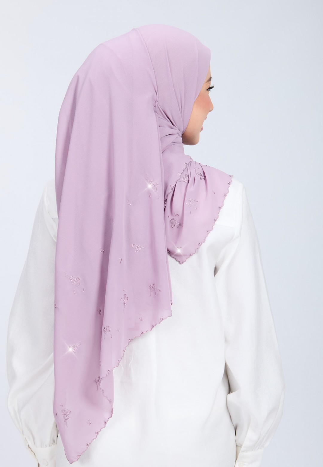 SHAWL SNOWVINE PLAIN  EMBROIDERY DIAMOND