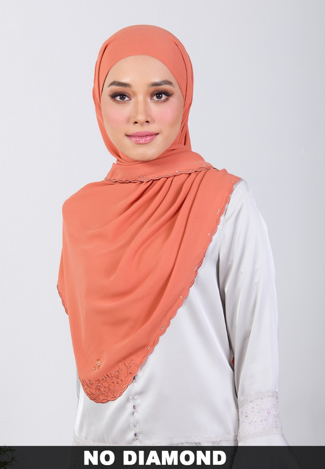 SHAWL BLOOMARIA PLAIN EMBROIDERY