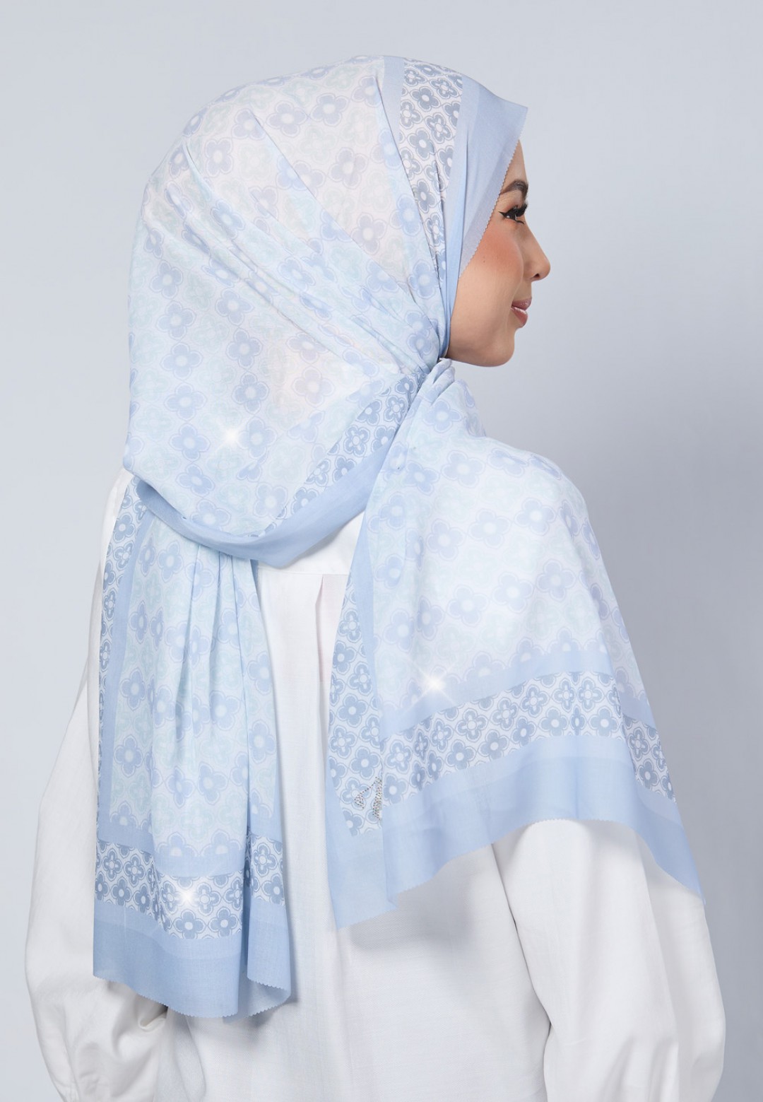 SHAWL JULIA VOILE LASERCUT DIAMOND