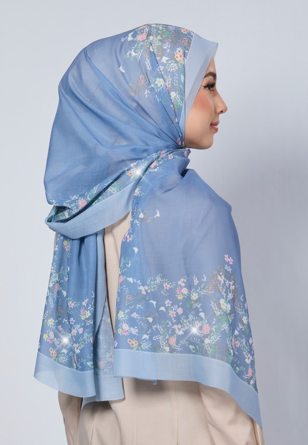 SHAWL ROYCE VOILE LASERCUT DIAMOND