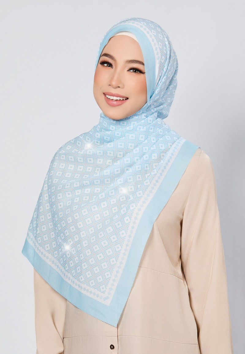 SHAWL CAMIA VOILE LASERCUT DIAMOND