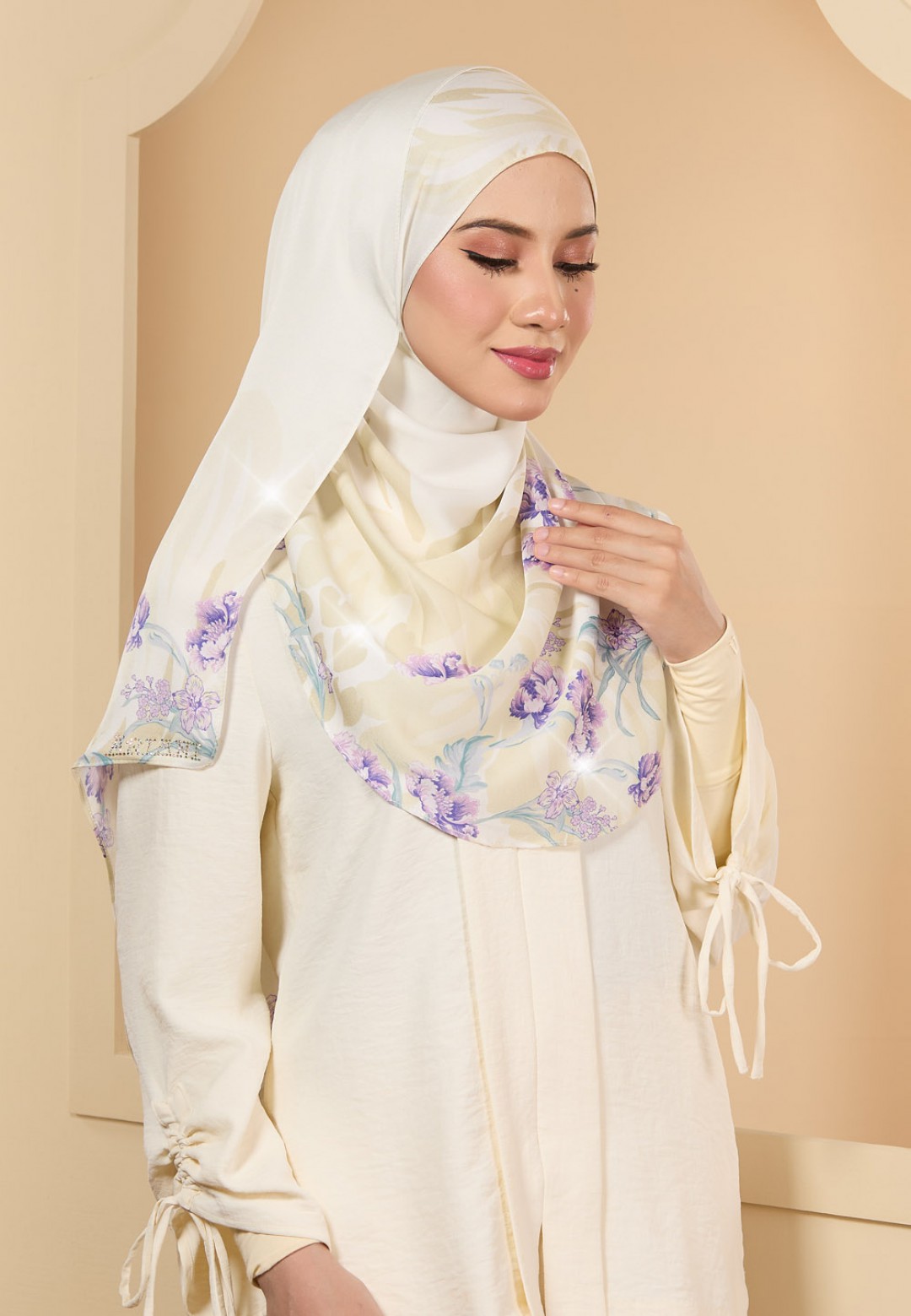 INSTANT SHAWL INACIO PRINTED DIAMOND