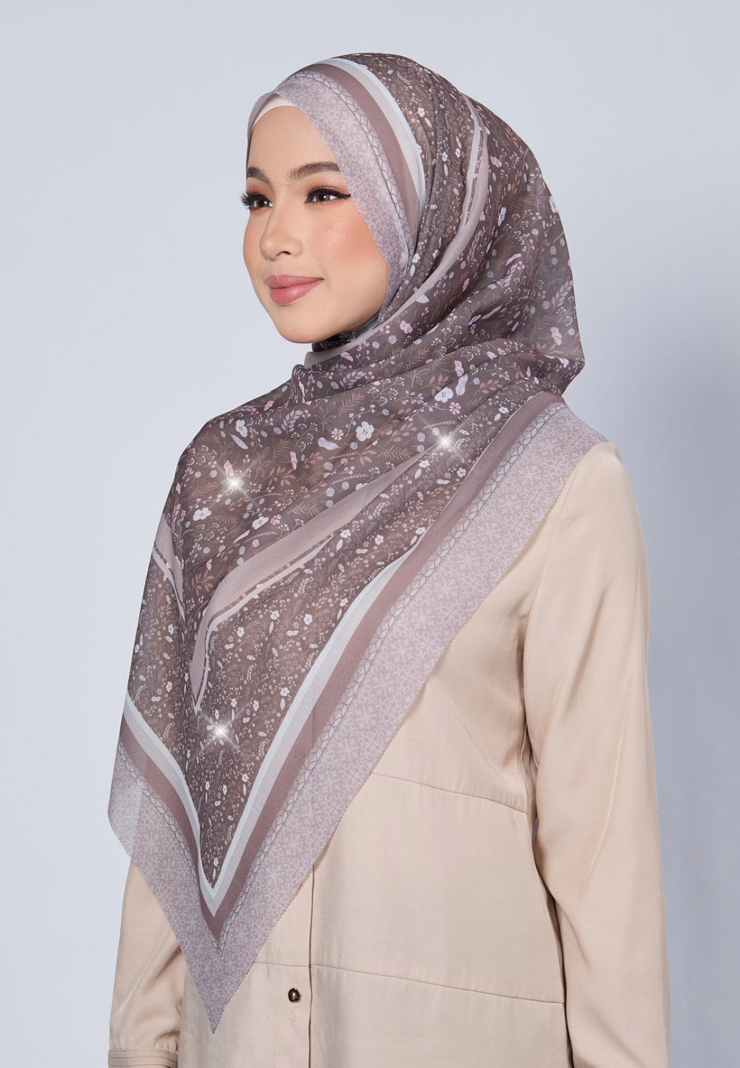 SHAWL LUNARIA VOILE LASERCUT DIAMOND