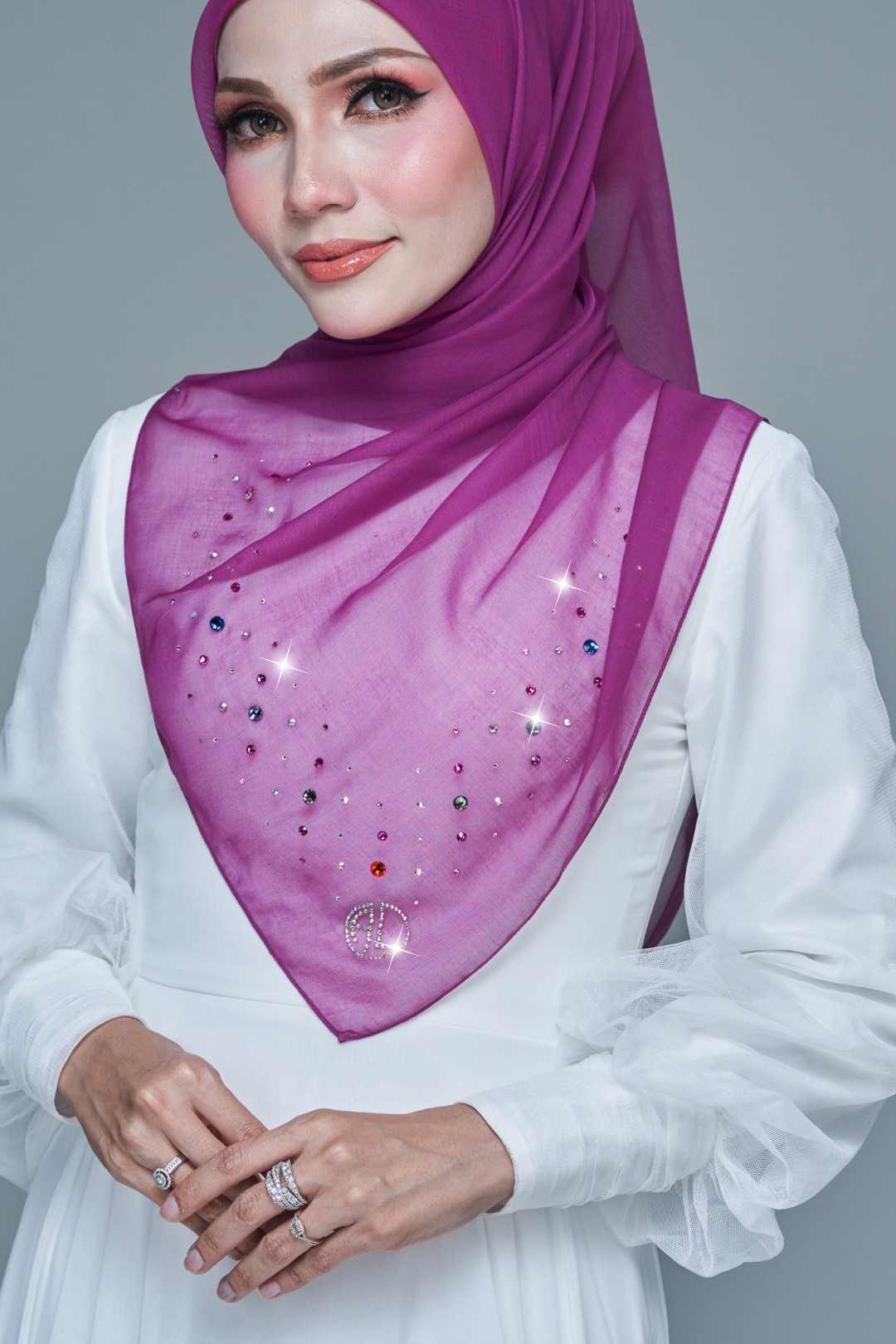 SQ NUHA VOILE PLAIN DIAMOND