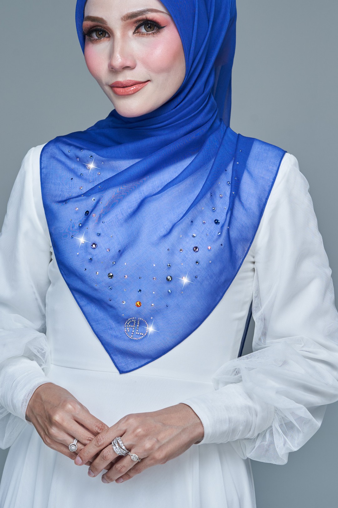 SQ NUHA VOILE PLAIN DIAMOND