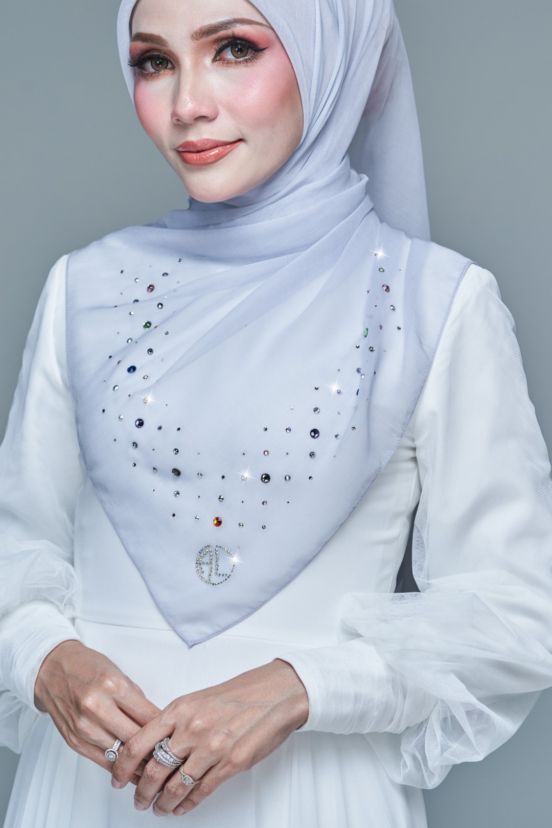 SQ NUHA VOILE PLAIN DIAMOND