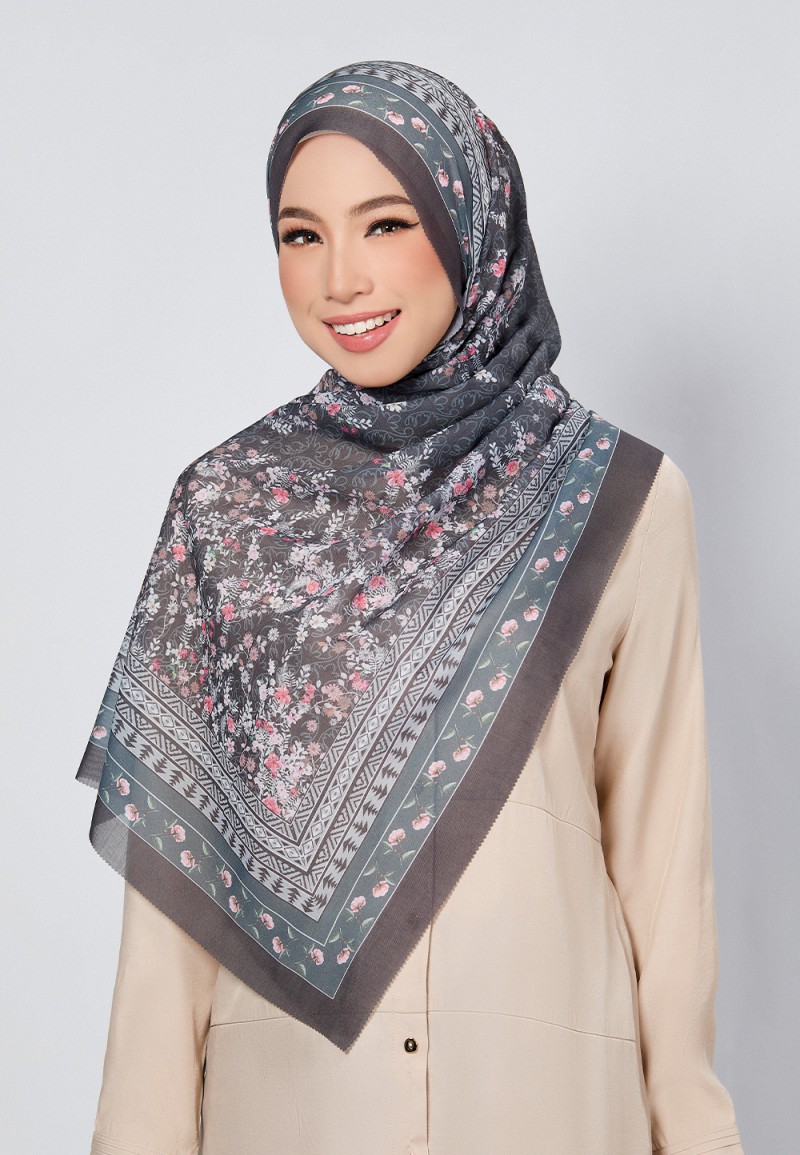 SHAWL NERIDA VOILE PRINTED LASERCUT