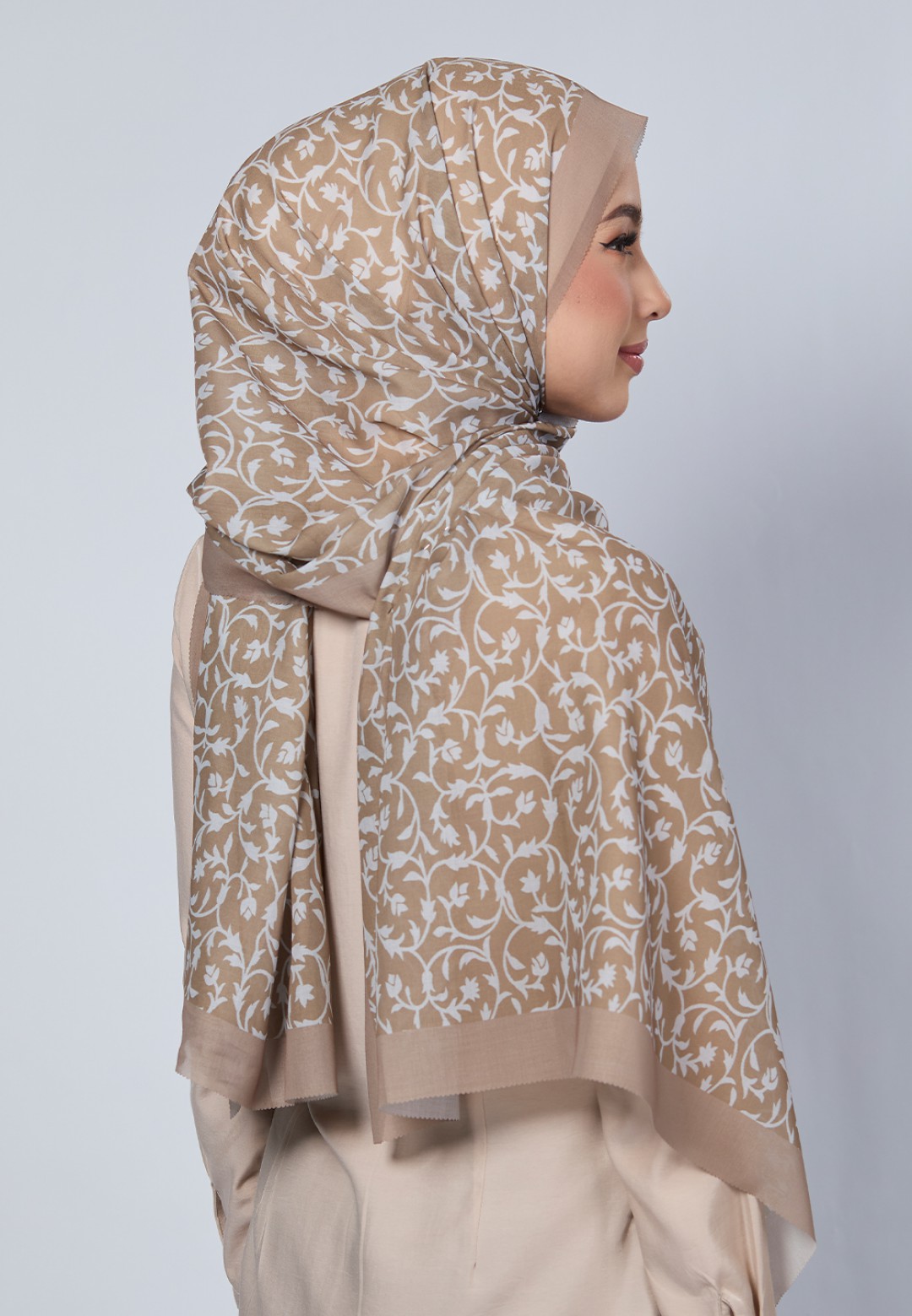 SHAWL DULCE VOILE PRINTED LASERCUT