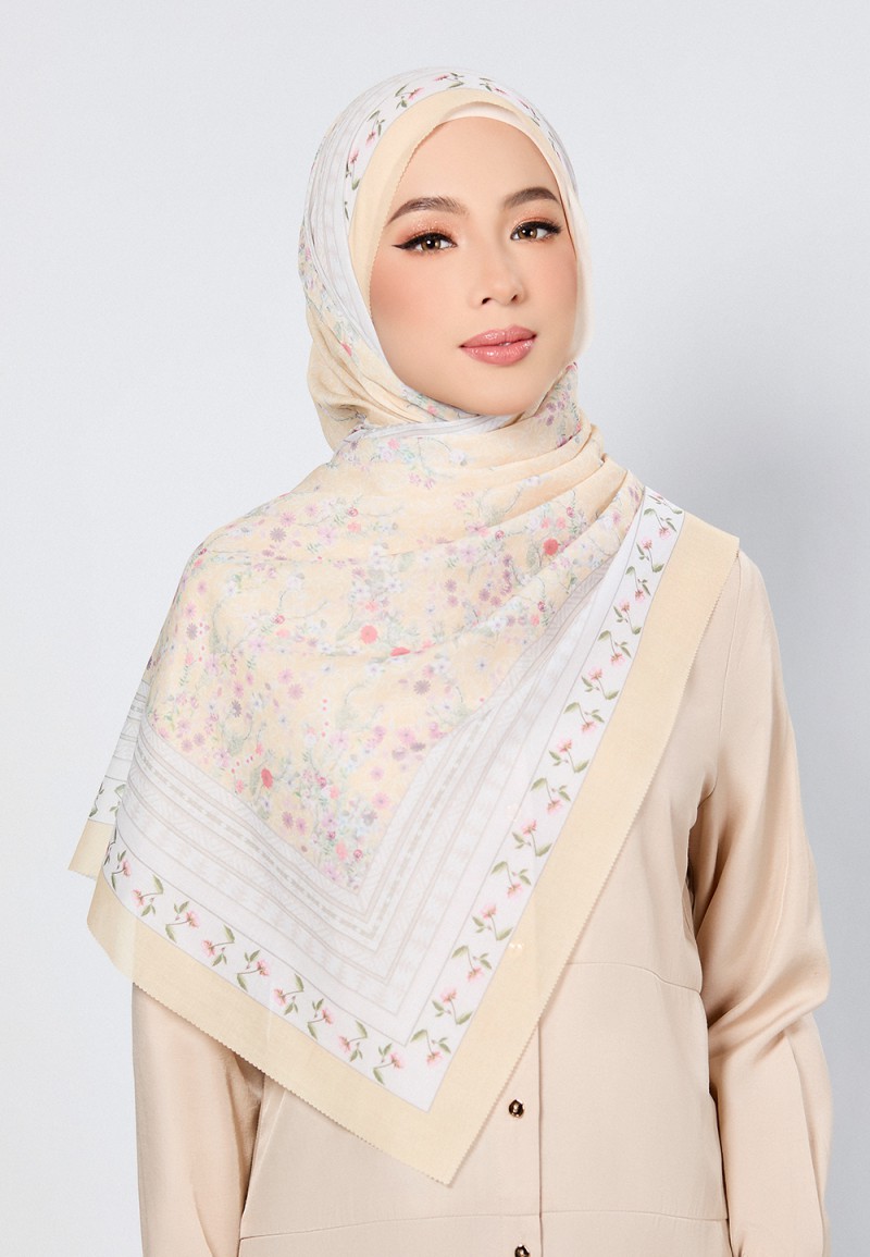 SHAWL NERIDA VOILE PRINTED LASERCUT