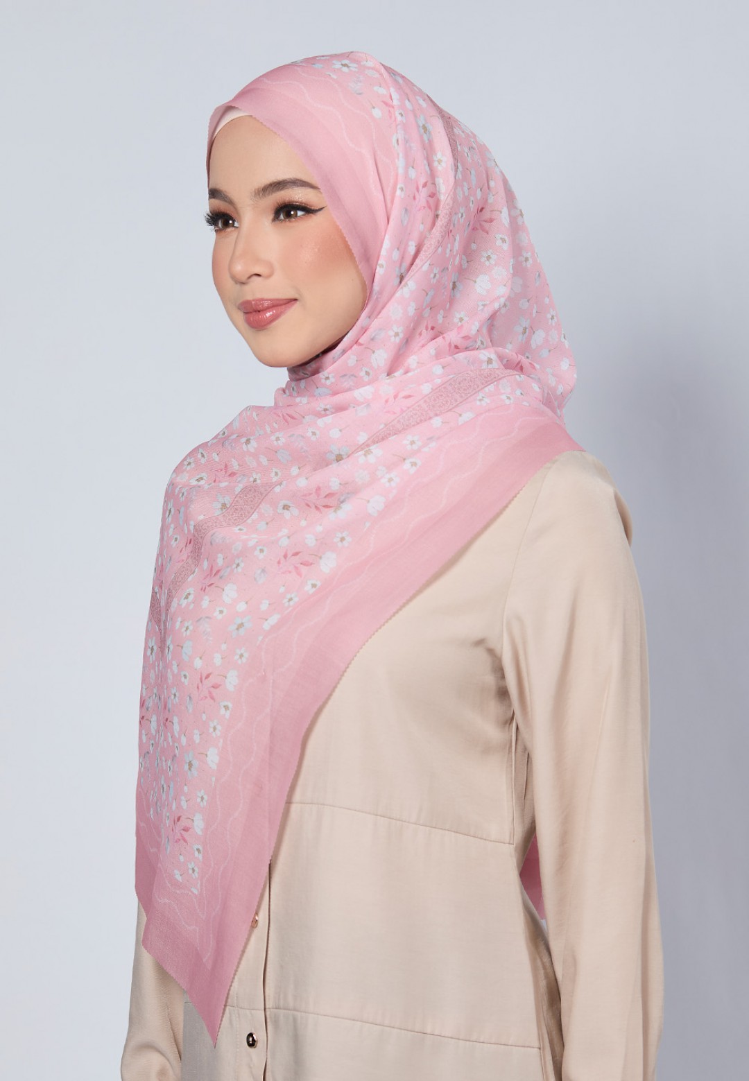 SHAWL CICELY VOILE PRINTED LASERCUT