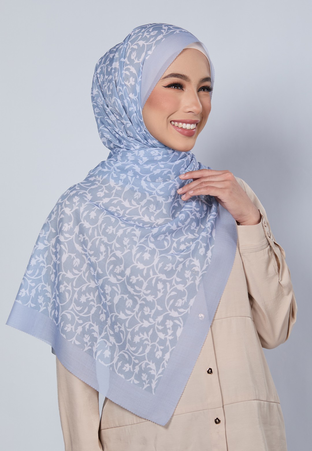 SHAWL DULCE VOILE PRINTED LASERCUT