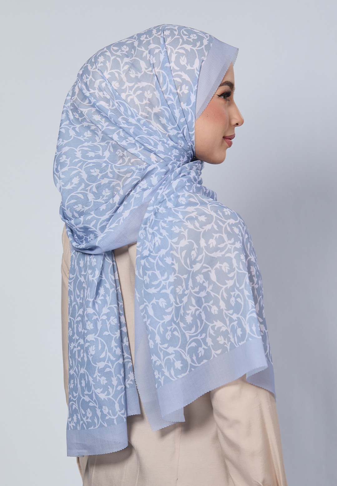 SHAWL DULCE VOILE PRINTED LASERCUT