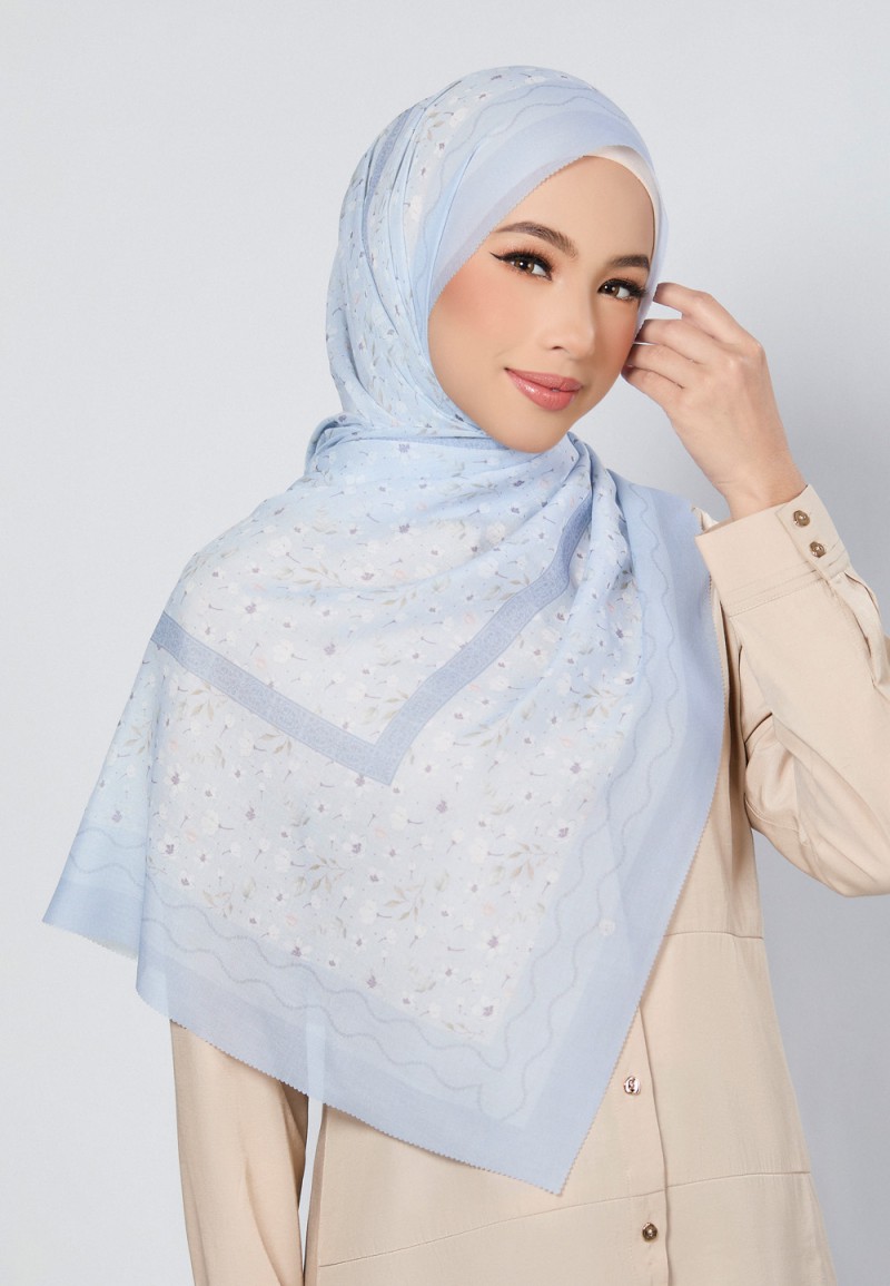 SHAWL CICELY VOILE PRINTED LASERCUT