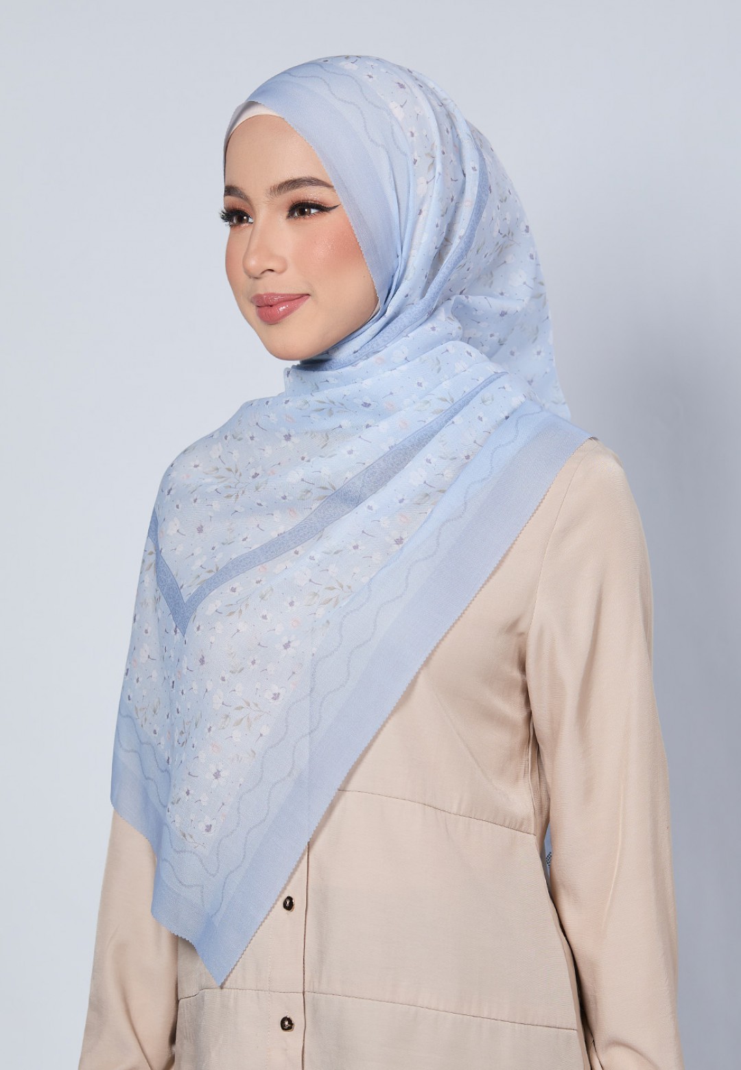 SHAWL CICELY VOILE PRINTED LASERCUT