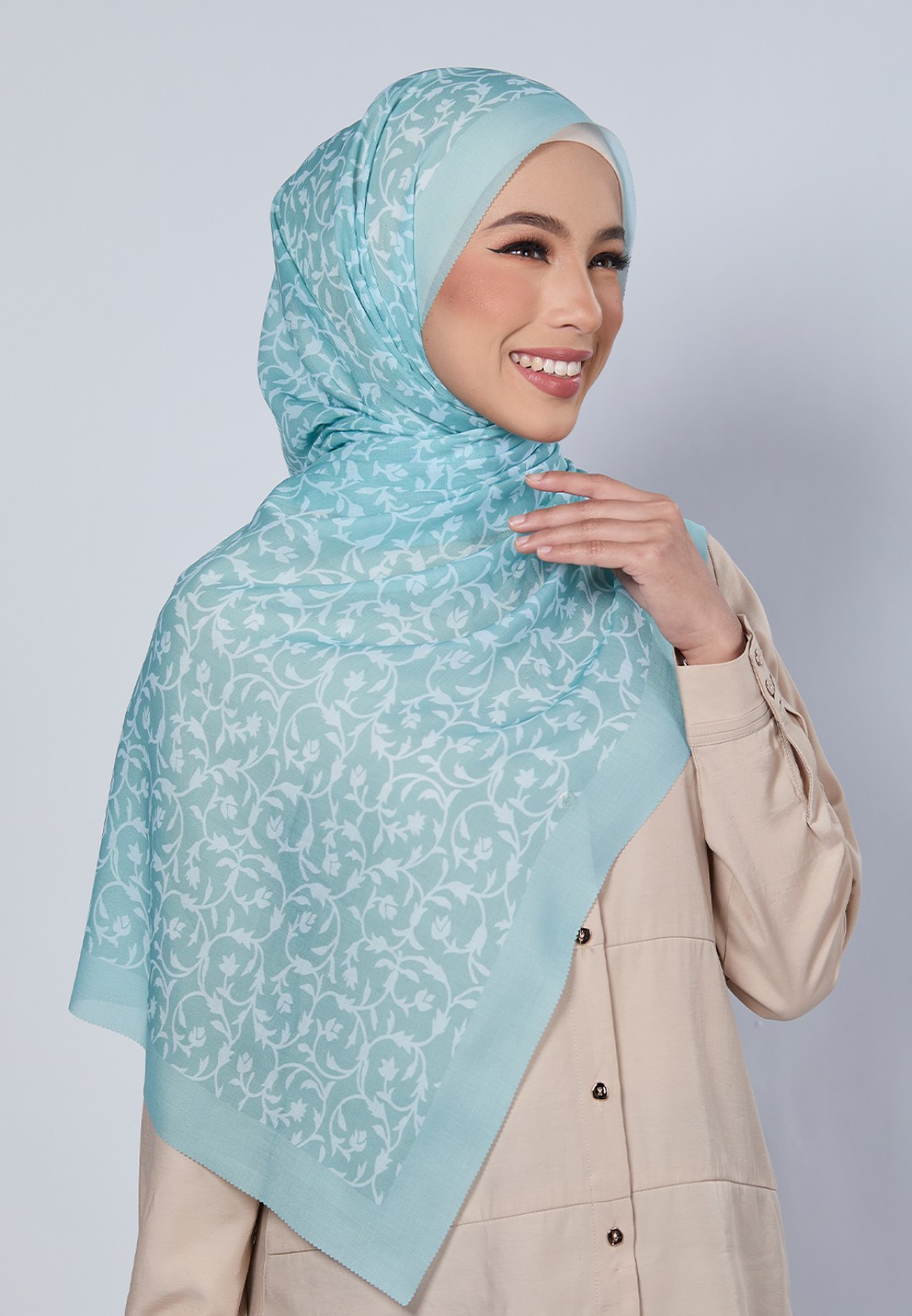 SHAWL DULCE VOILE PRINTED LASERCUT