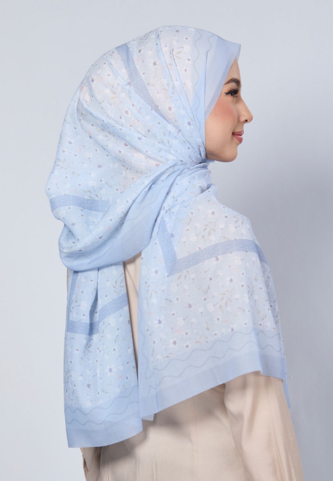 SHAWL CICELY VOILE PRINTED LASERCUT