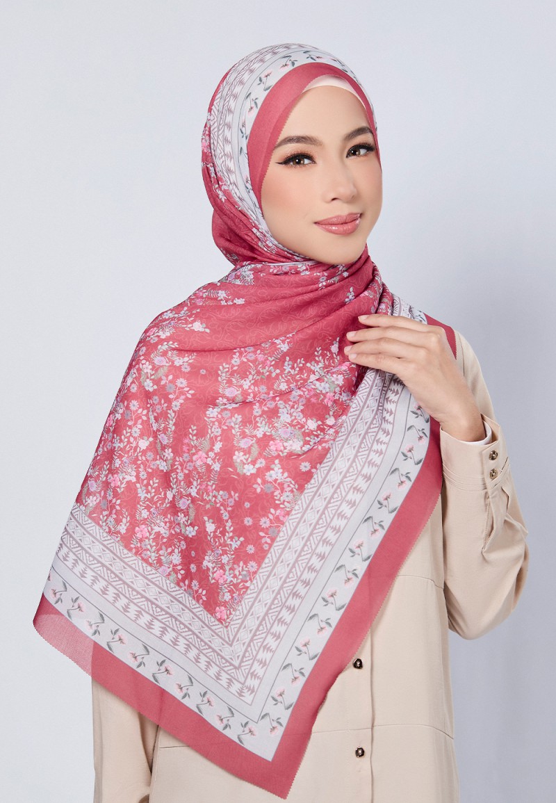 SHAWL NERIDA VOILE PRINTED LASERCUT
