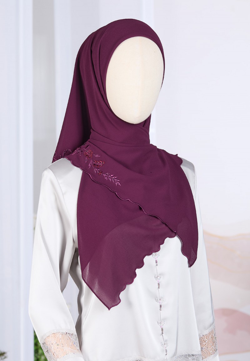 SQ ALLYAH PLAIN EMBROIDERY DIAMOND