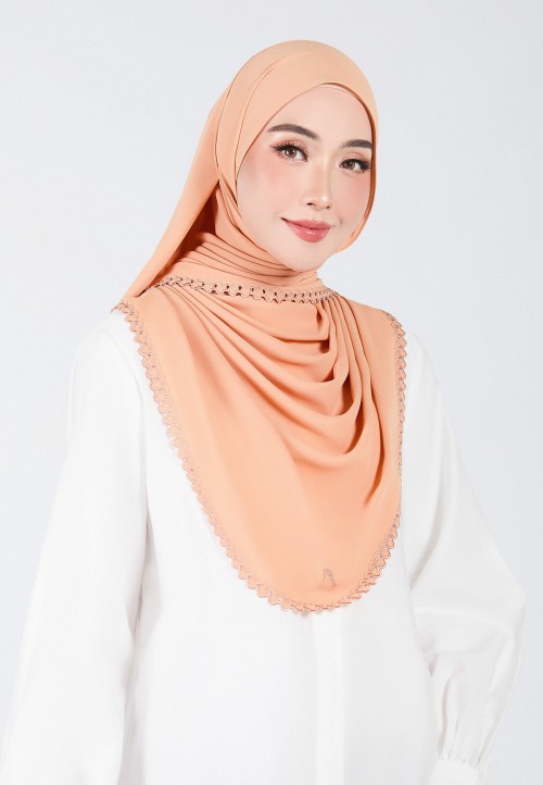 SHAWL PETALINE PLAIN EMB