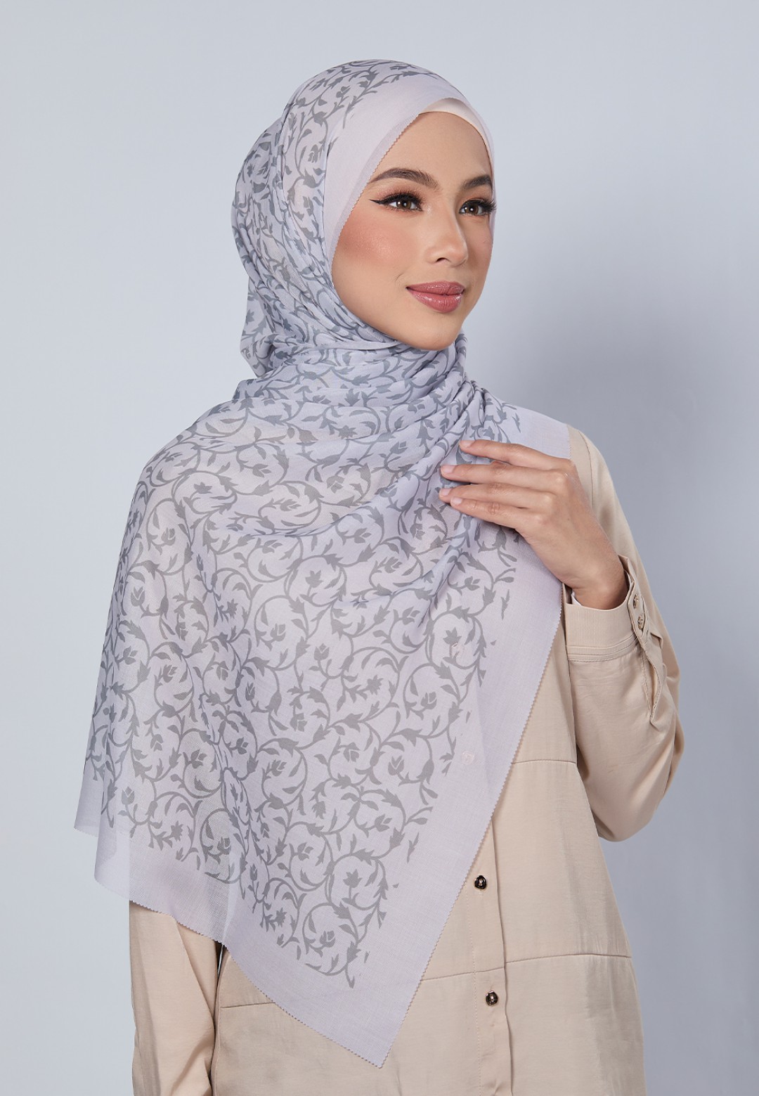 SHAWL DULCE VOILE PRINTED LASERCUT