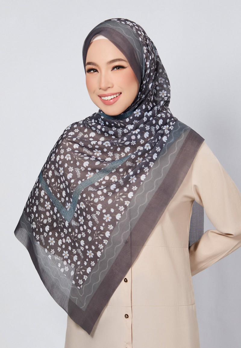 SHAWL CICELY VOILE PRINTED LASERCUT
