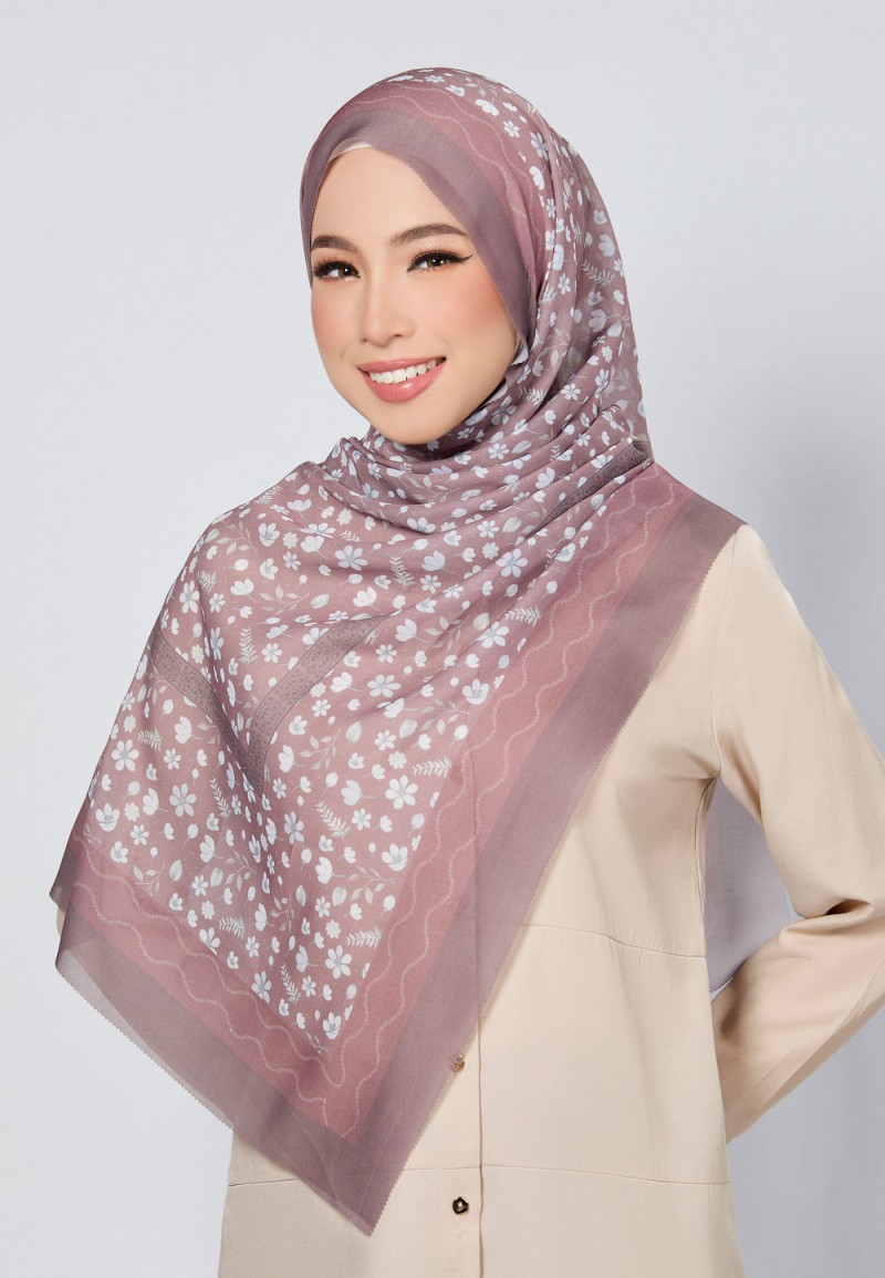 SHAWL CICELY VOILE PRINTED LASERCUT