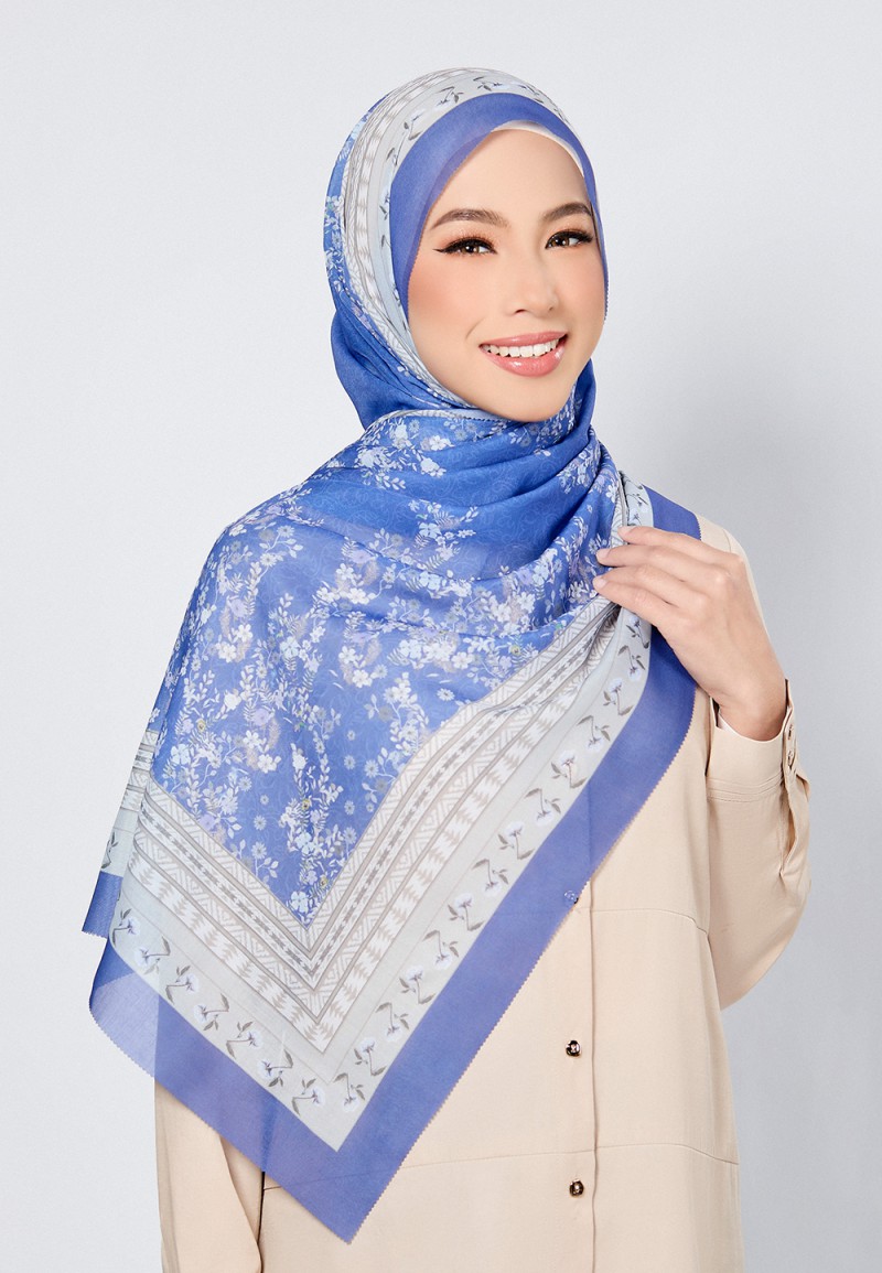 SHAWL NERIDA VOILE PRINTED LASERCUT