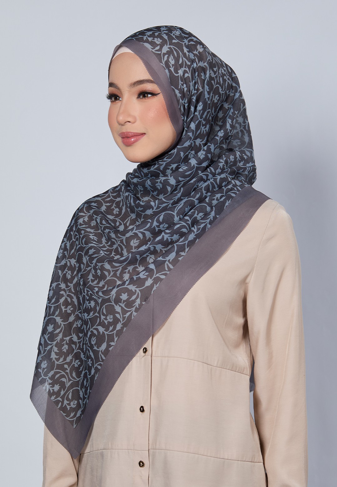 SHAWL DULCE VOILE PRINTED LASERCUT