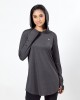 AGILE FITTED HOODIE (LONG VERSION) IN DARK GREY